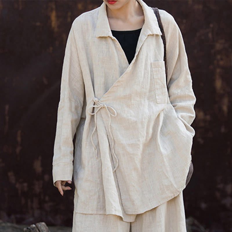 Buddha Stones Meditazione Ramie Cotone Abbigliamento - image 6