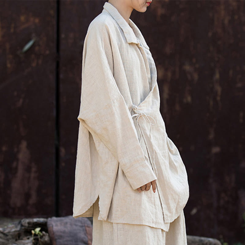 Buddha Stones Meditazione Ramie Cotone Abbigliamento - image 8