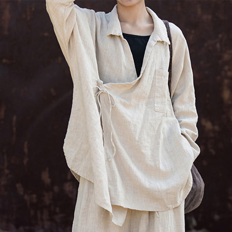 Buddha Stones Meditazione Ramie Cotone Abbigliamento - image 11