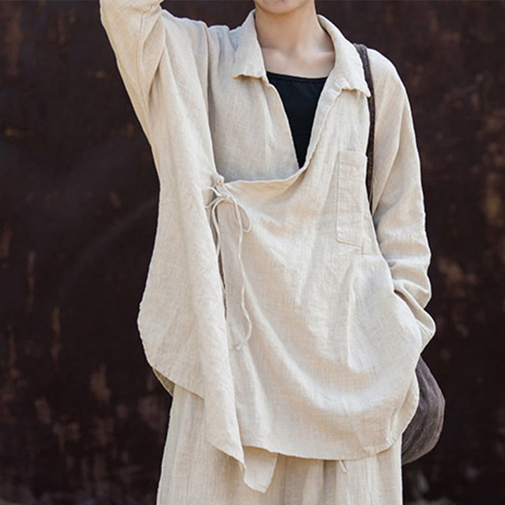 Buddha Stones Meditazione Ramie Cotone Abbigliamento - image 11