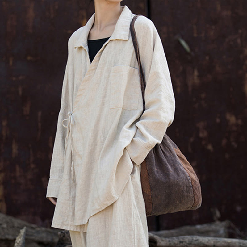 Buddha Stones Meditazione Ramie Cotone Abbigliamento - image 14