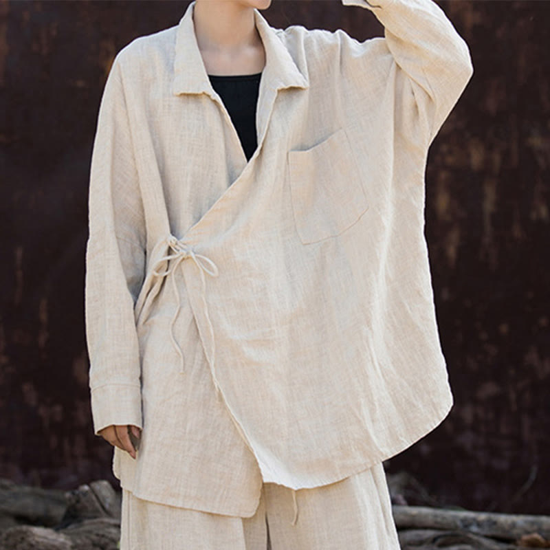 Buddha Stones Meditazione Ramie Cotone Abbigliamento - image 13