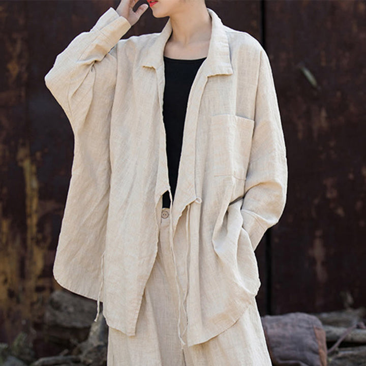 Buddha Stones Meditazione Ramie Cotone Abbigliamento - image 12