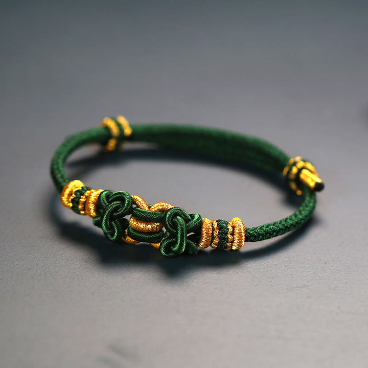 Braccialetto Buddha Stones Red String Saddle Knot Strength