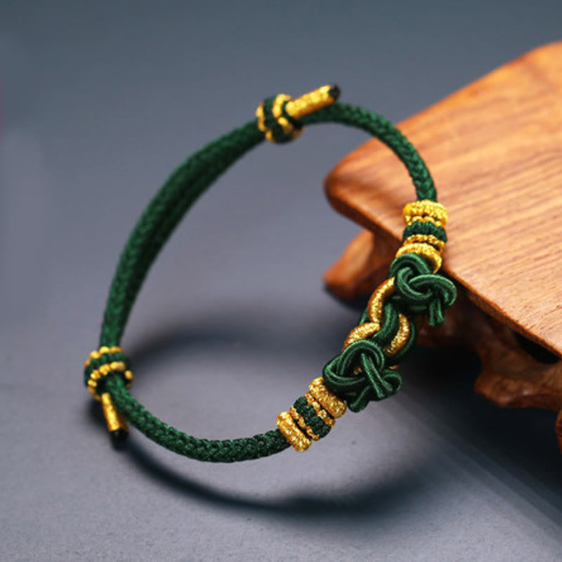 Braccialetto Buddha Stones Red String Saddle Knot Strength