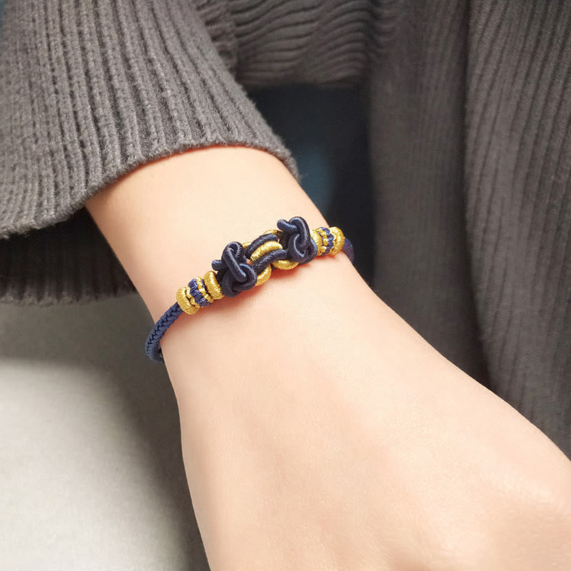 Braccialetto Buddha Stones Red String Saddle Knot Strength