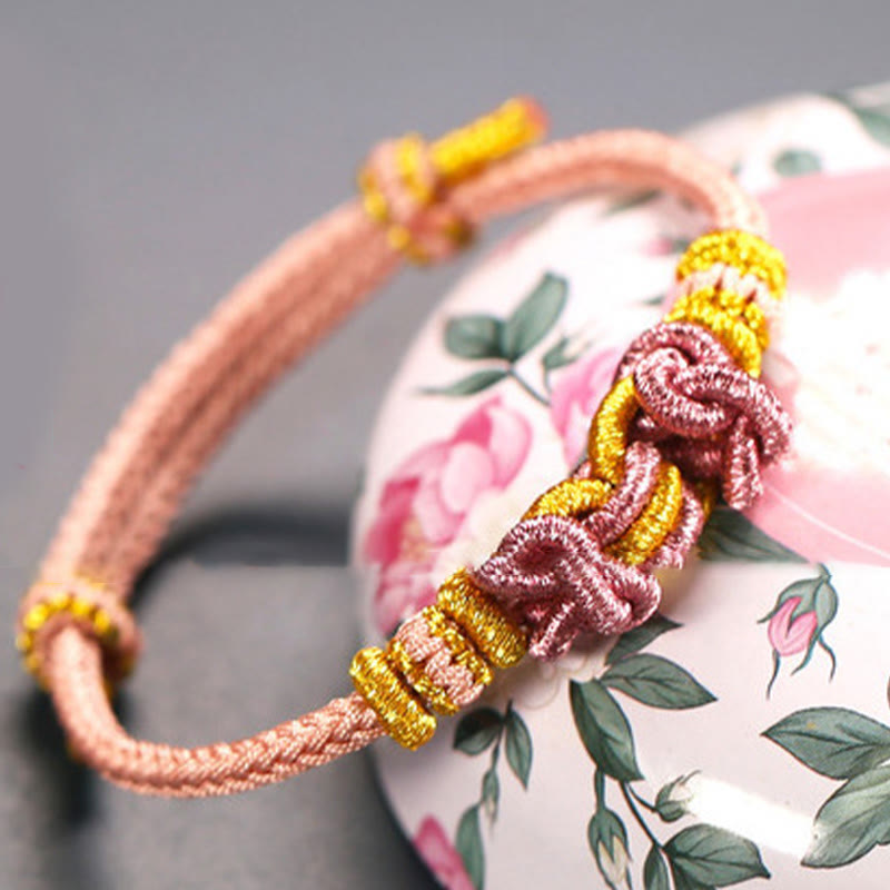 Braccialetto Buddha Stones Red String Saddle Knot Strength