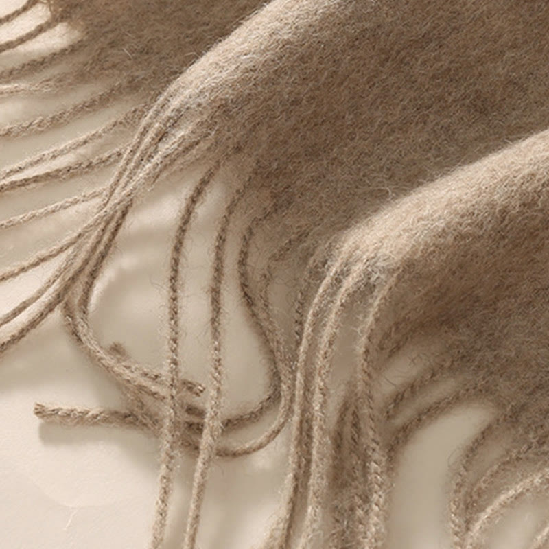 Scialle di lana con Buddha Stones , ricamo di begonia, nappa, sciarpa da viaggio invernale e calda - image 3