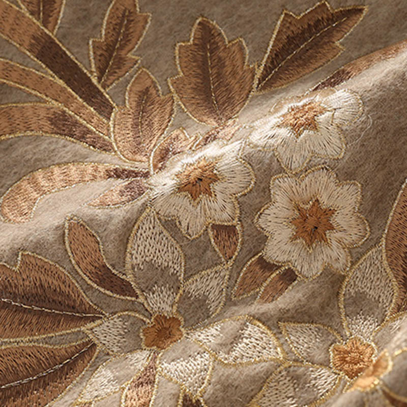 Scialle di lana con Buddha Stones , ricamo di begonia, nappa, sciarpa da viaggio invernale e calda - image 4