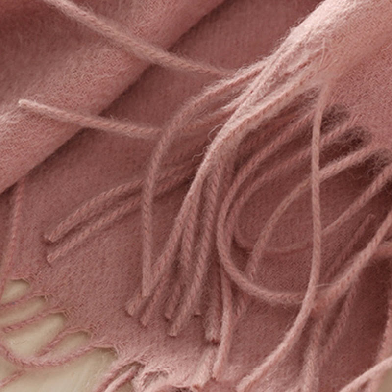 Scialle di lana con Buddha Stones e ricamo di loto, nappa, sciarpa da viaggio invernale e calda - image 9