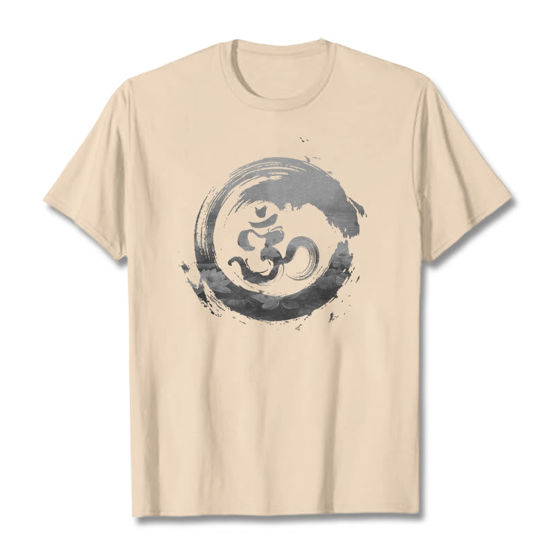 Maglietta in cotone Buddha Stones Om Lotus - Biscotto - 2XL - image 12