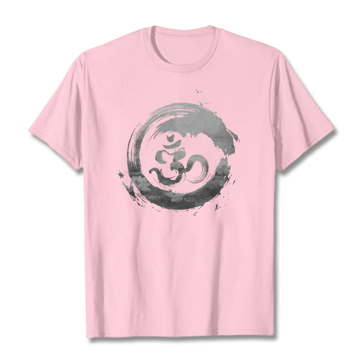 Maglietta in cotone Buddha Stones Om Lotus - Rosa chiaro - 2XL - image 15