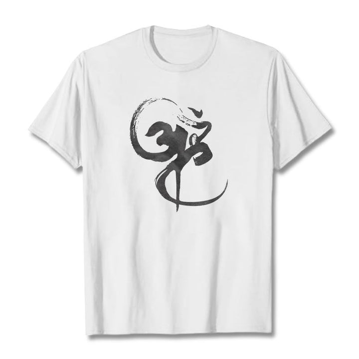Maglietta in cotone con motivo Buddha Stones Om - Bianco - 2XL - image 8