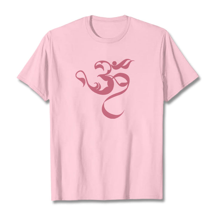 Maglietta in cotone con motivo Buddha Stones Om Figure - Rosa chiaro - 2XL - image 29