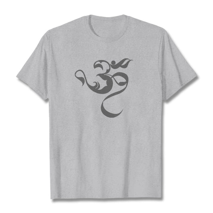 Maglietta in cotone con motivo Buddha Stones Om Figure - image 38