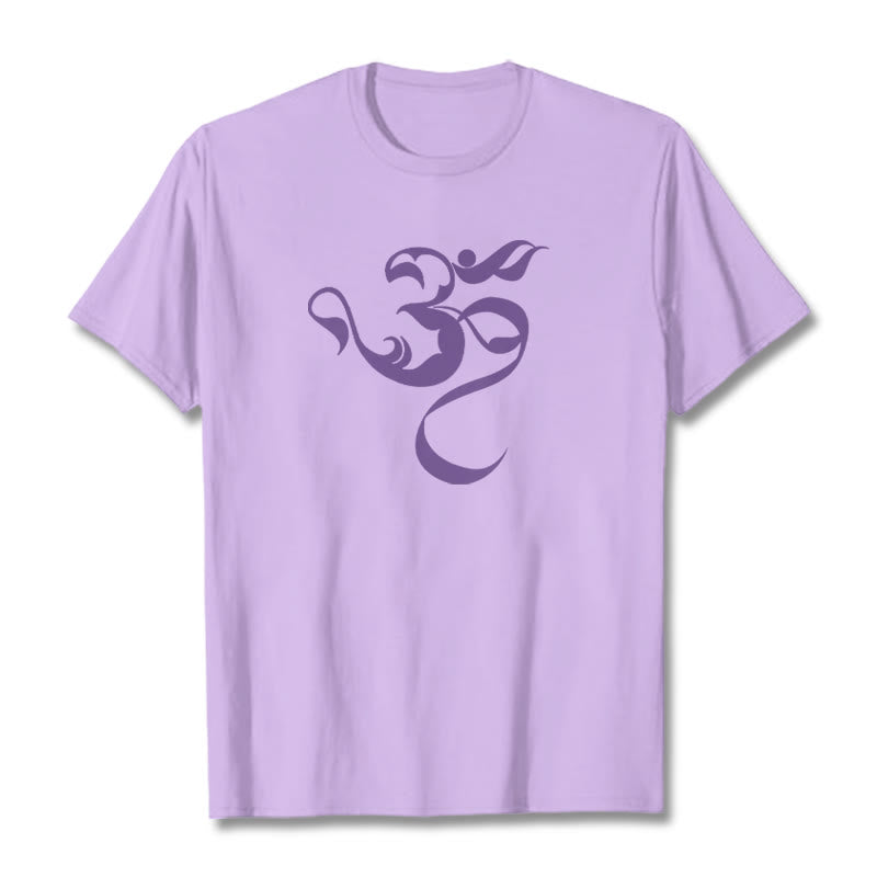 Maglietta in cotone con motivo Buddha Stones Om Figure - Prugna - 2XL - image 24