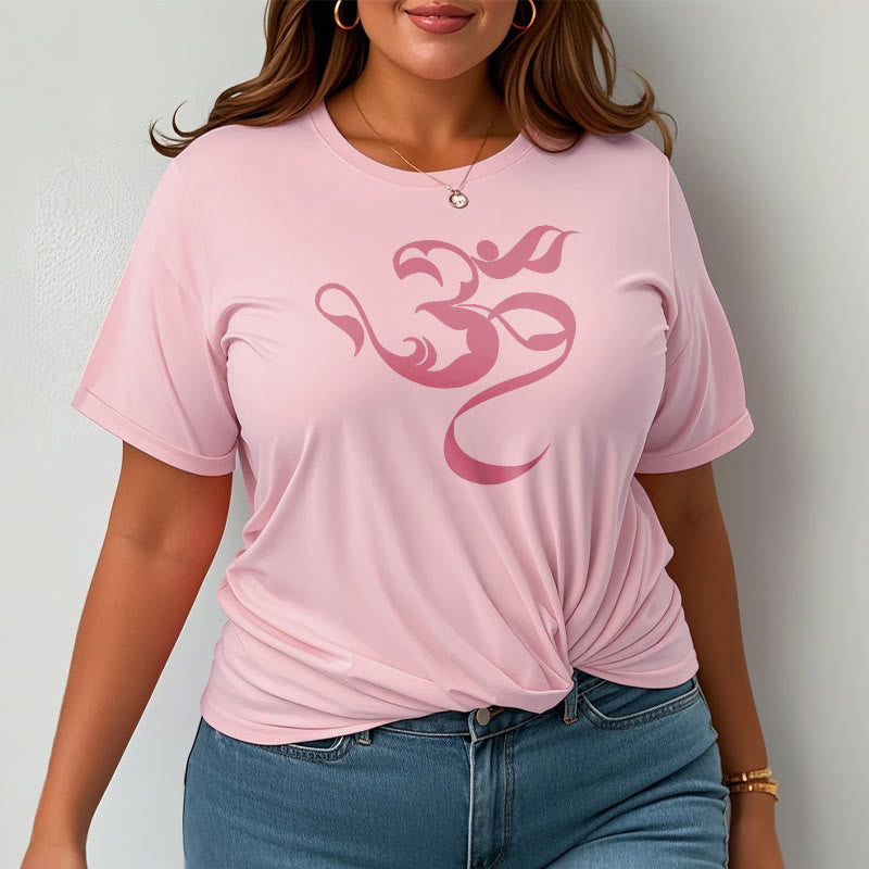 Maglietta in cotone con motivo Buddha Stones Om Figure - image 33