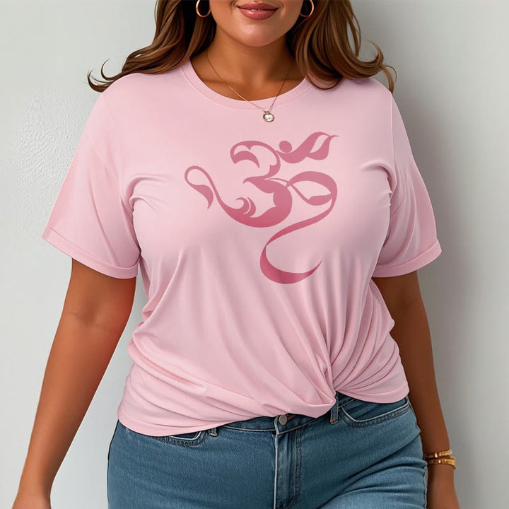 Maglietta in cotone con motivo Buddha Stones Om Figure - image 34