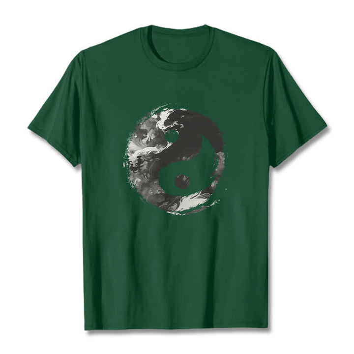 Maglietta in cotone Buddha Stones Yin Yang - Verde foresta - 2XL - image 15