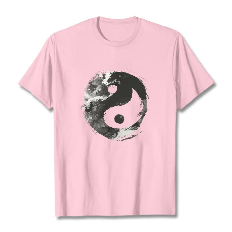 Maglietta in cotone Buddha Stones Yin Yang - Rosa chiaro - 2XL - image 34
