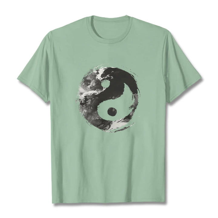 Maglietta in cotone Buddha Stones Yin Yang - Verde pallido - 2XL - image 27