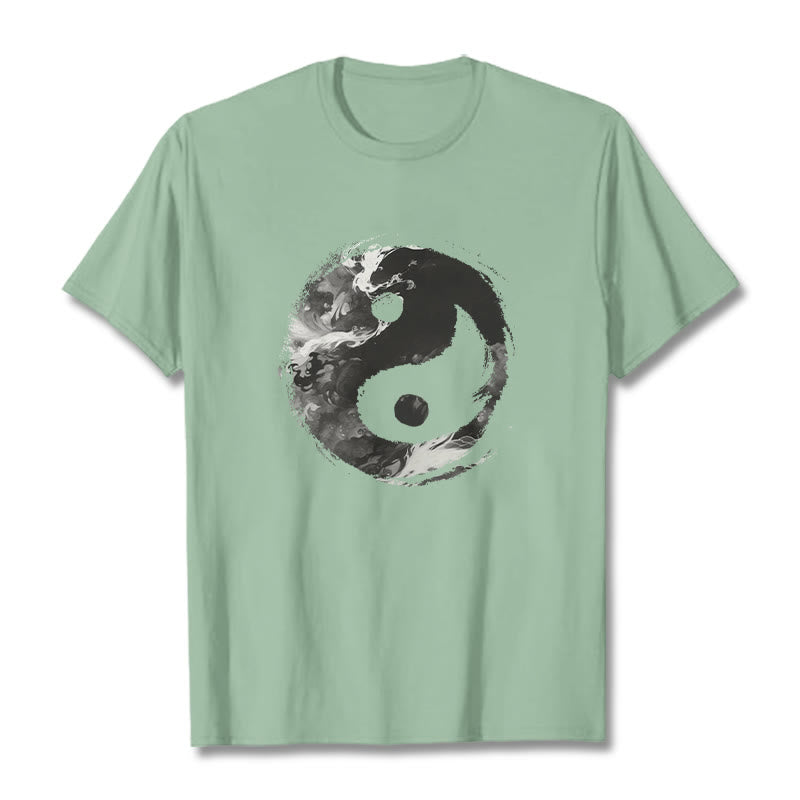 Maglietta in cotone Buddha Stones Yin Yang - Verde pallido - 2XL - image 26