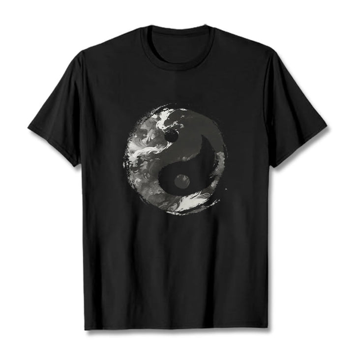 Maglietta in cotone Buddha Stones Yin Yang - Nero - 2XL - image 6