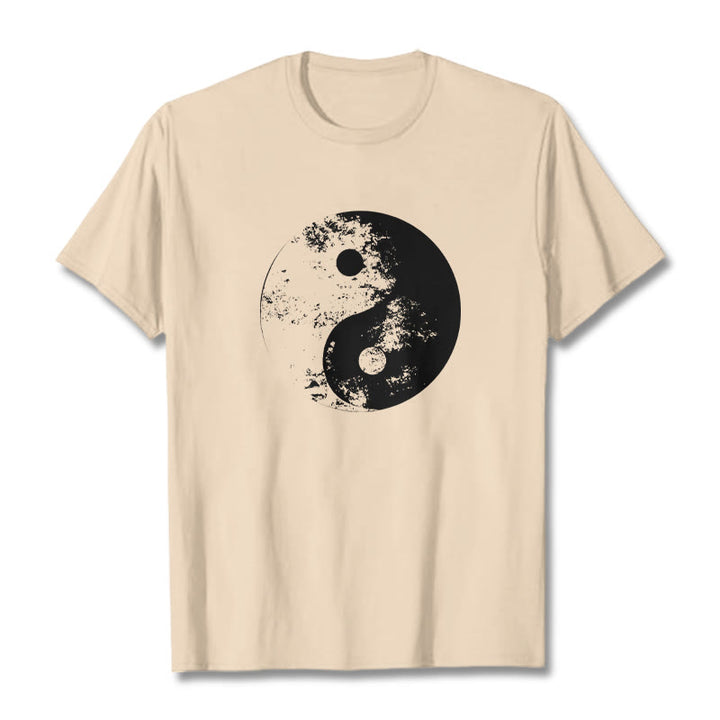 Maglietta in cotone con motivo Buddha Stones Yin Yang Tai Chi - Biscotto - 2XL - image 22