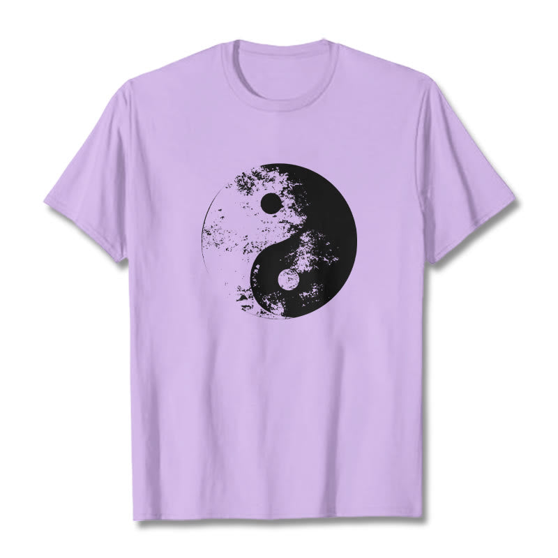 Maglietta in cotone con motivo Buddha Stones Yin Yang Tai Chi - Prugna - 2XL - image 31