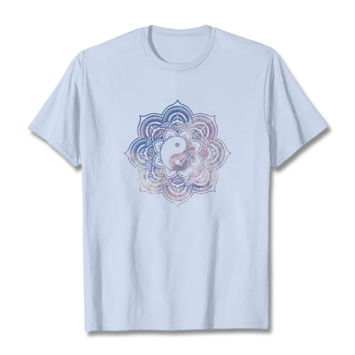 Maglietta in cotone con Buddha Stones Mandala Yin Yang - image 1