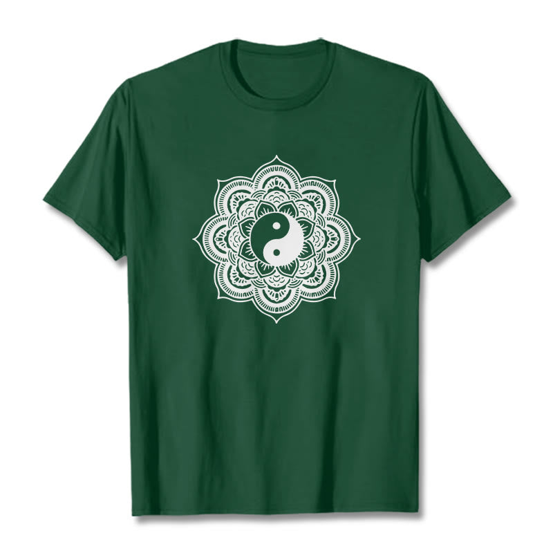 Maglietta in cotone con Buddha Stones Mandala Yin Yang - image 17