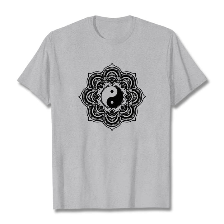 Maglietta in cotone con Buddha Stones Mandala Yin Yang - image 35