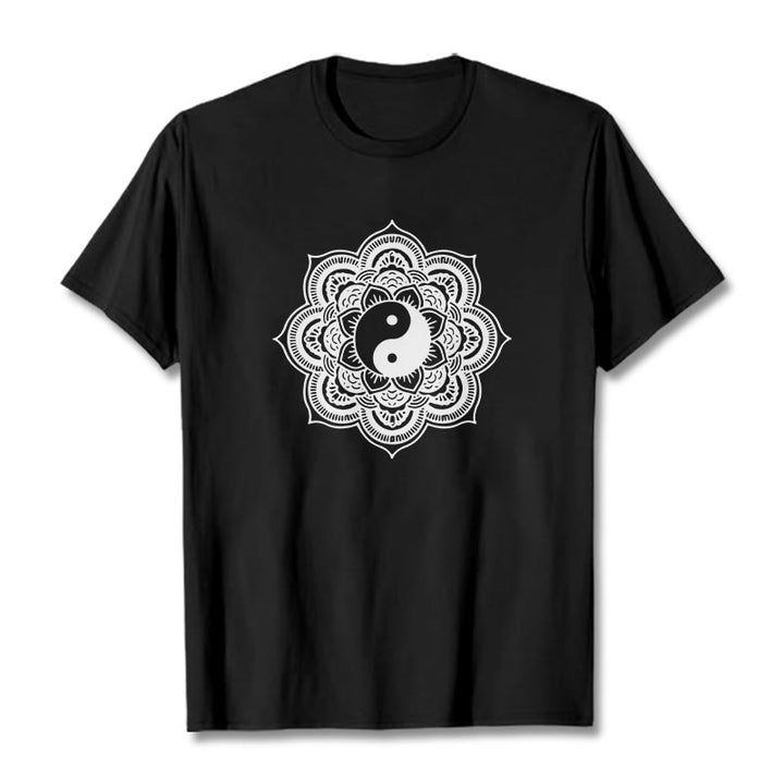 Maglietta in cotone con Buddha Stones Mandala Yin Yang - image 9