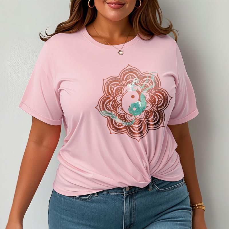 Maglietta in cotone con Buddha Stones Mandala Yin Yang - image 33