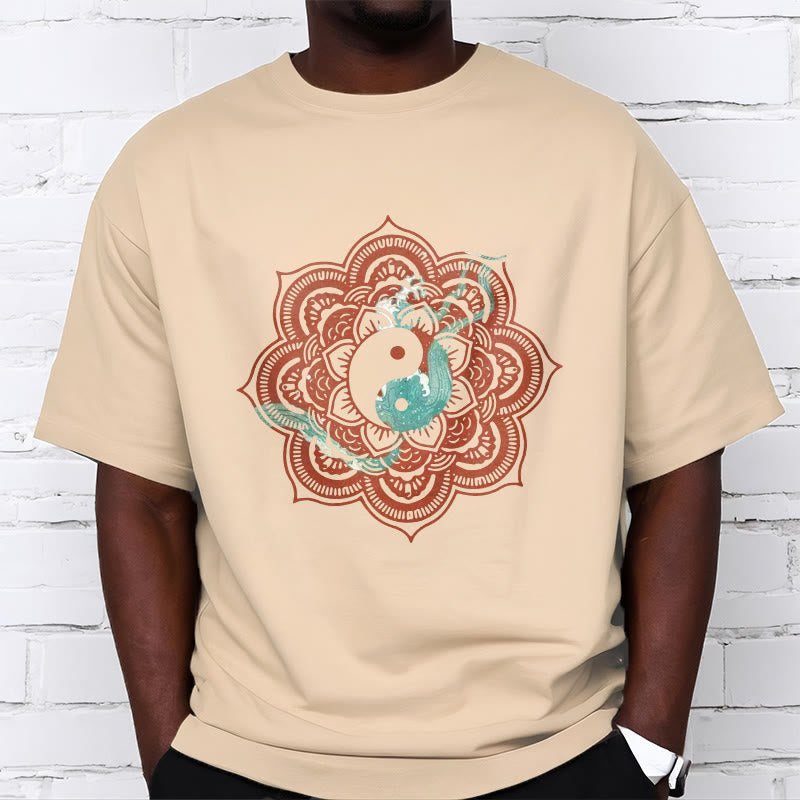 Maglietta in cotone con Buddha Stones Mandala Yin Yang - image 38