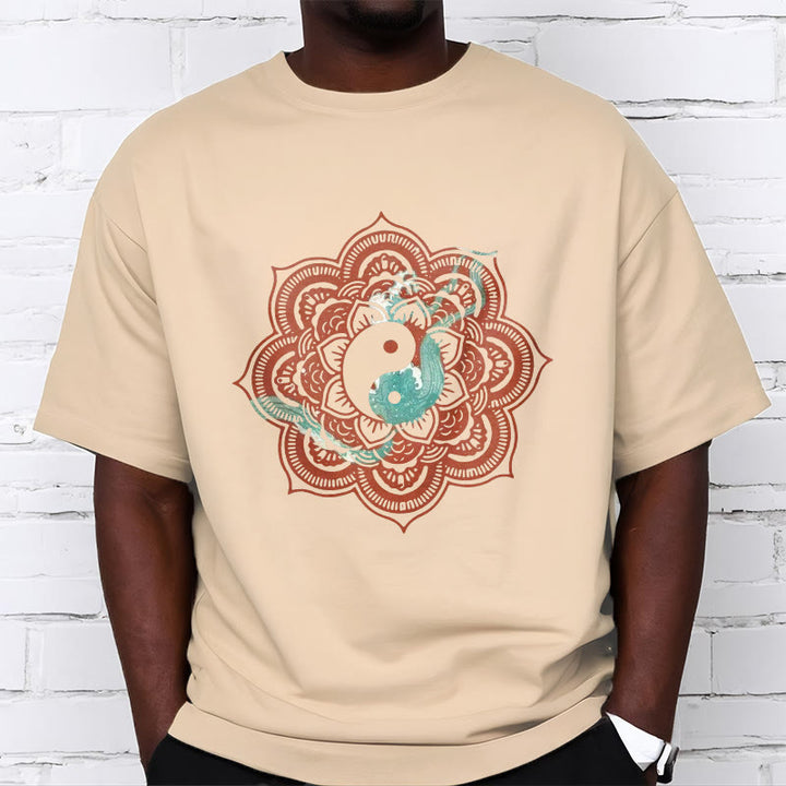 Maglietta in cotone con Buddha Stones Mandala Yin Yang - image 36