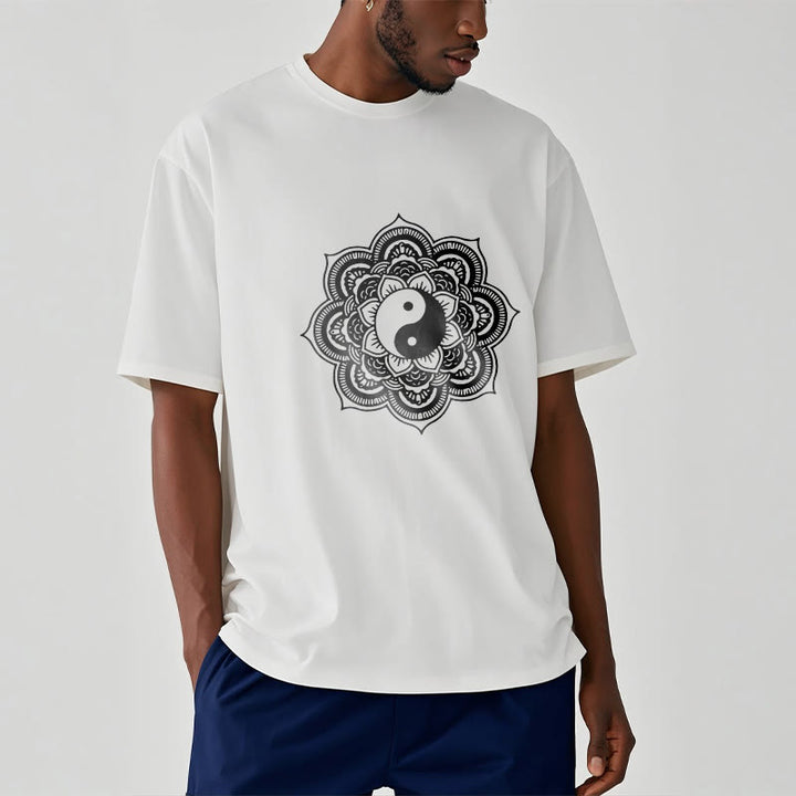Maglietta in cotone con Buddha Stones Mandala Yin Yang - image 26