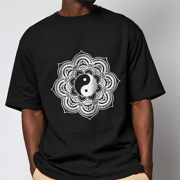 Maglietta in cotone con Buddha Stones Mandala Yin Yang - image 13