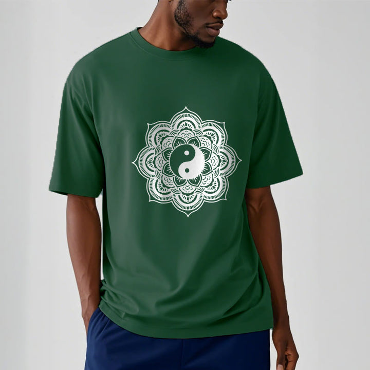Maglietta in cotone con Buddha Stones Mandala Yin Yang - image 16