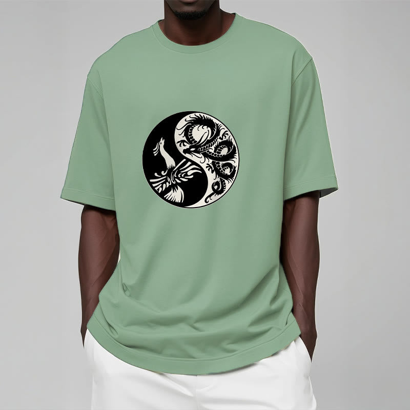 Maglietta in cotone con Buddha Stones e fenice Yin Yang - image 29