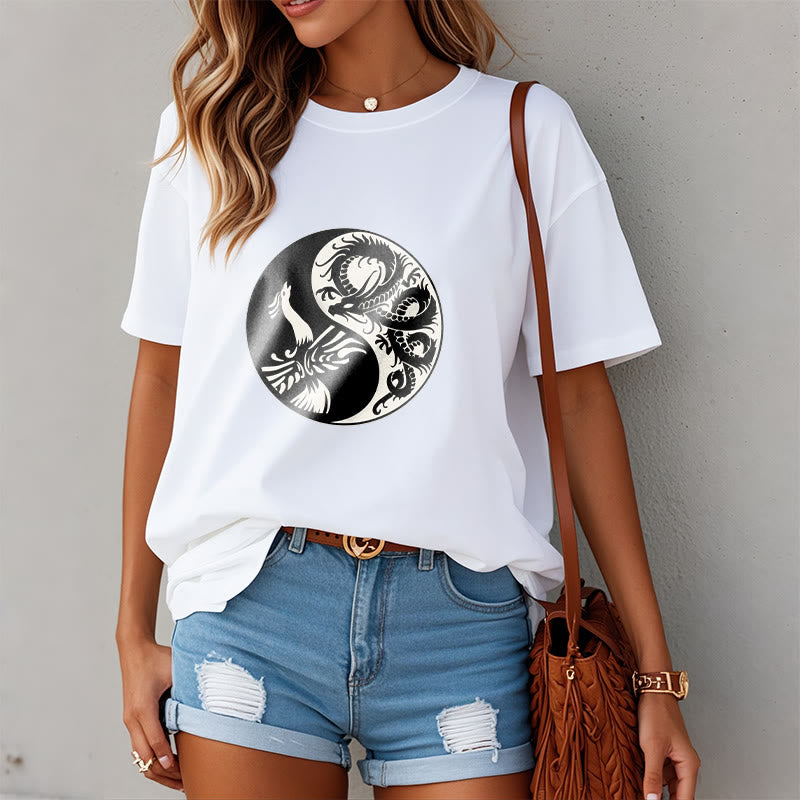 Maglietta in cotone con Buddha Stones e fenice Yin Yang - image 11