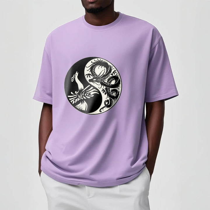 Maglietta in cotone con Buddha Stones e fenice Yin Yang - image 33