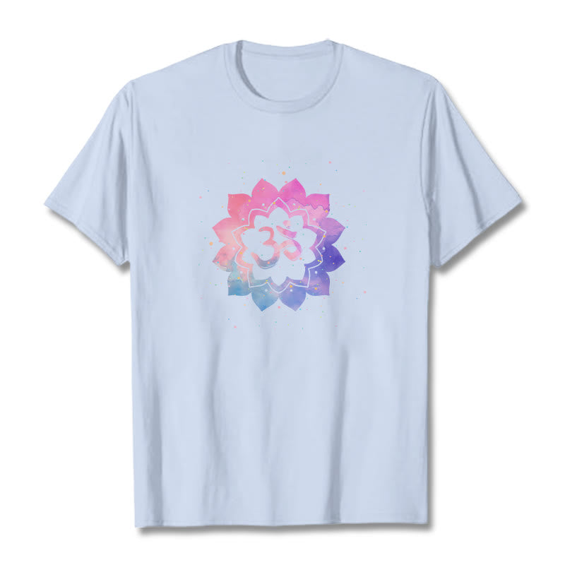 Maglietta in cotone con motivo Buddha Stones Om e Lotus colorato - image 22