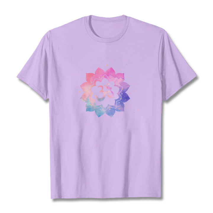 Maglietta in cotone con motivo Buddha Stones Om e Lotus colorato - image 18