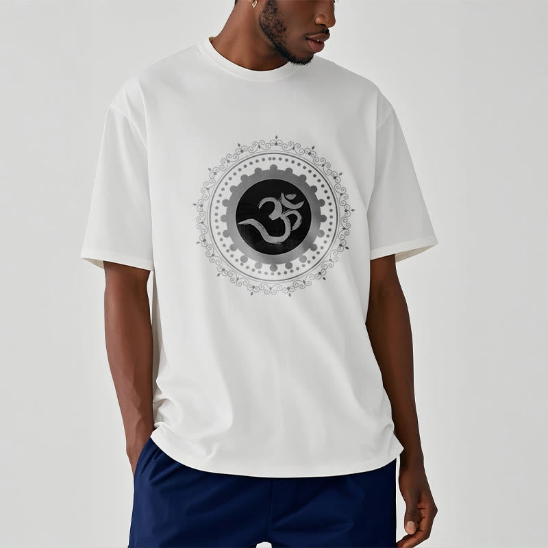 Maglietta in cotone con motivo Buddha Stones Om Mandala - image 3