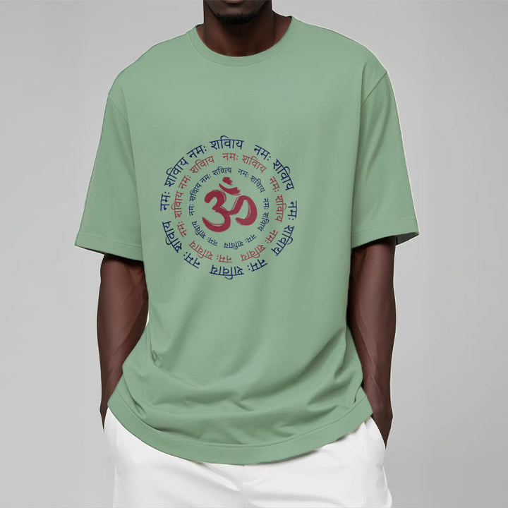 Maglietta in cotone con carattere mantra OM Buddha Stones Sanscrito - image 35