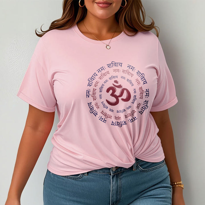 Maglietta in cotone con carattere mantra OM Buddha Stones Sanscrito - image 18
