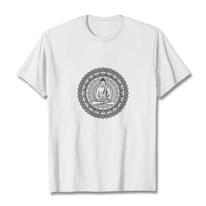 Maglietta in cotone con mandala Buddha Stones Buddha - Bianco - 2XL - image 12