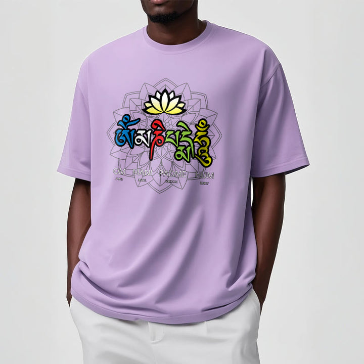 T-shirt con maglietta Buddha Stones Om Mani Padme Hum Lotus