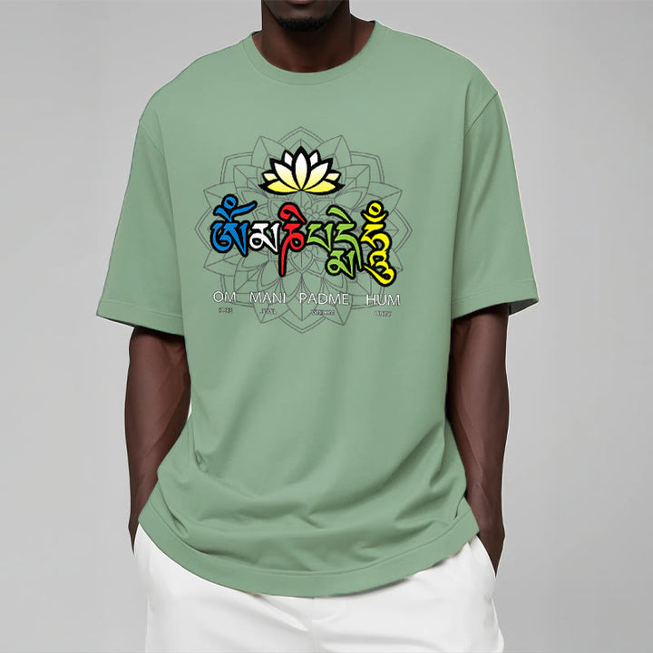 T-shirt con maglietta Buddha Stones Om Mani Padme Hum Lotus